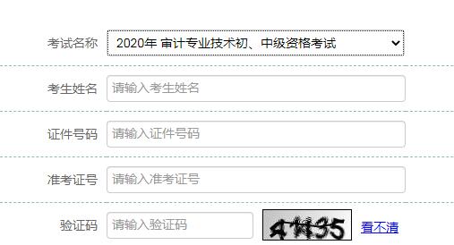 2020年贵州省审计师考试成绩查询入口